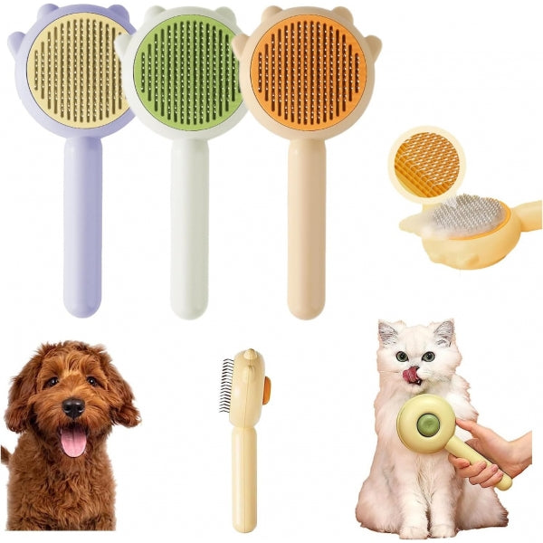 Escova de Pelo Autolimpante para Pets